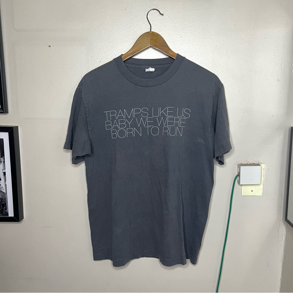 Bruce Springsteen Band Graphic Tee Shirt M Born to Run Tramps Like Us Lyrics - Picture 3 of 8